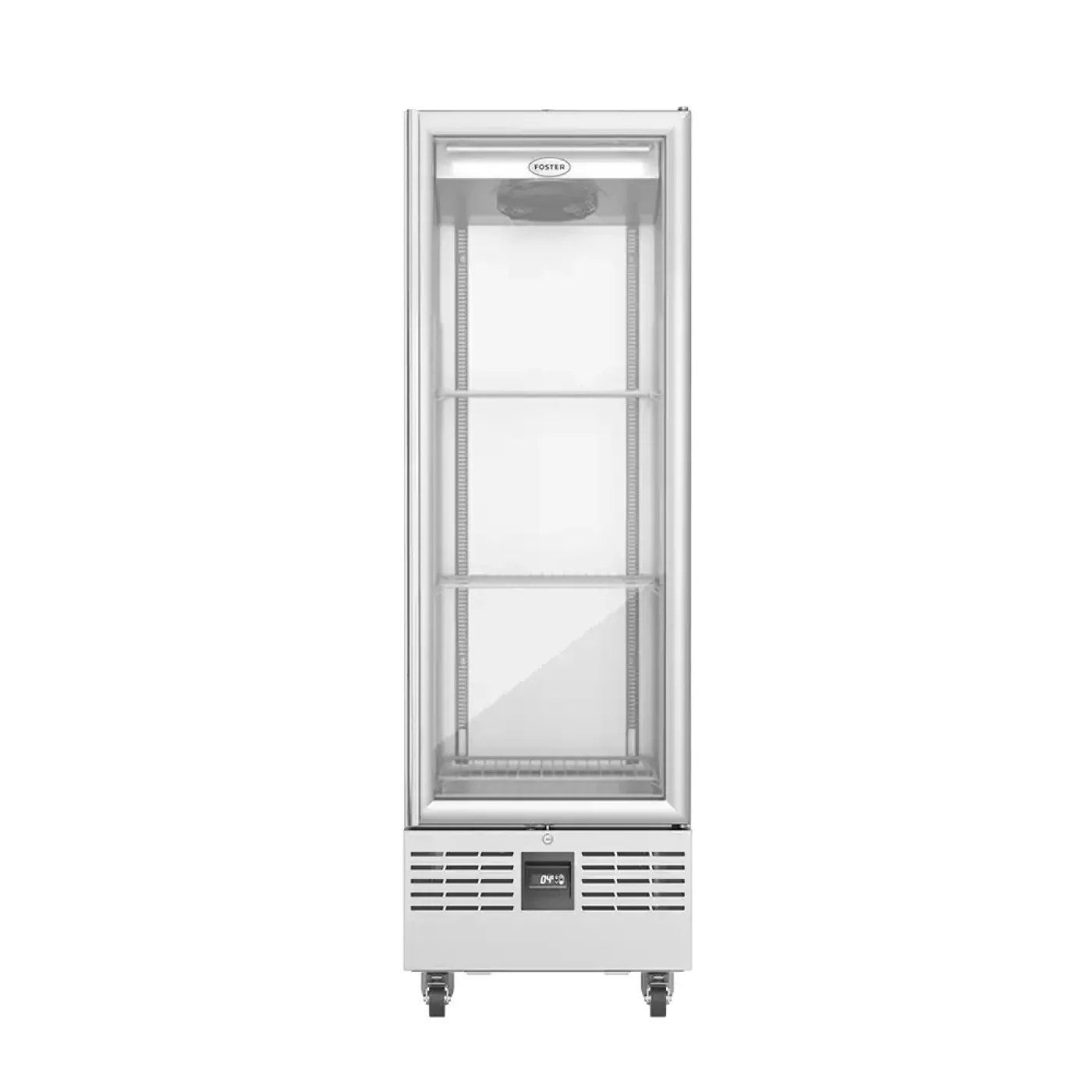 Foster FSL400G/11-310 Slimline Single Glass Door Refrigerated Upright Display Cabinet 400 Litres - islandcatering - 1