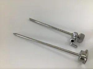 Trocar and Sheath 3mm Diameter Hi-Flow Valve with one Luer Lock Stopcock by 100mm
