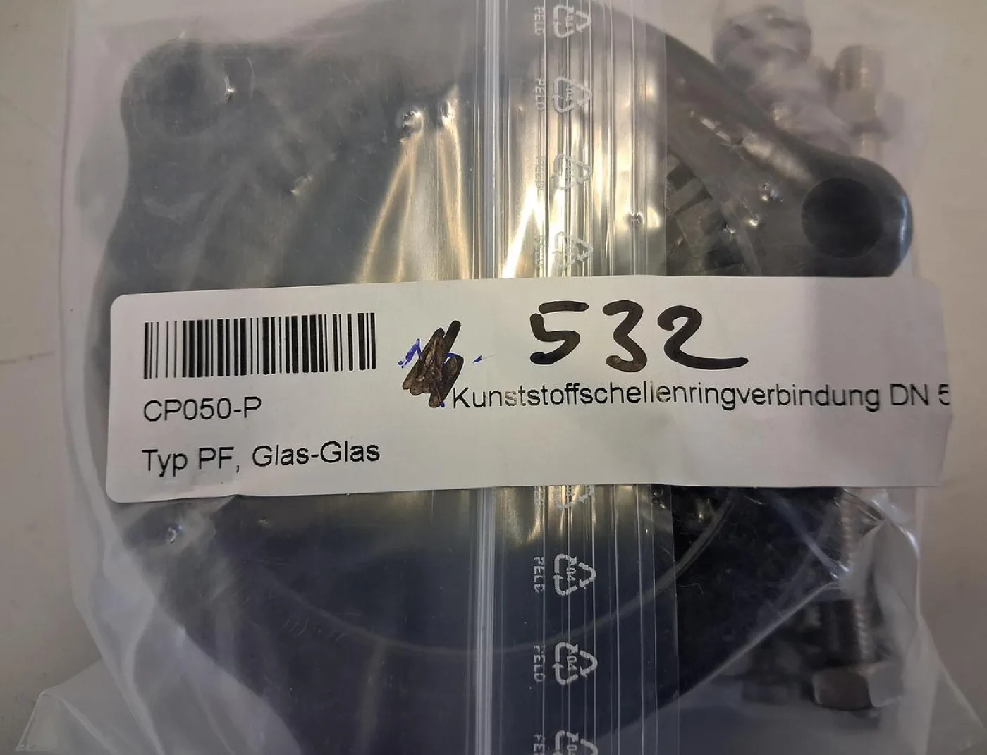 QVF Schellenringsystem Typ PF für Glas-Glas-Verbindungen (DN50) - 3