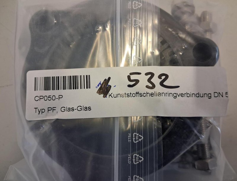 QVF Schellenringsystem Typ PF für Glas-Glas-Verbindungen (DN50)