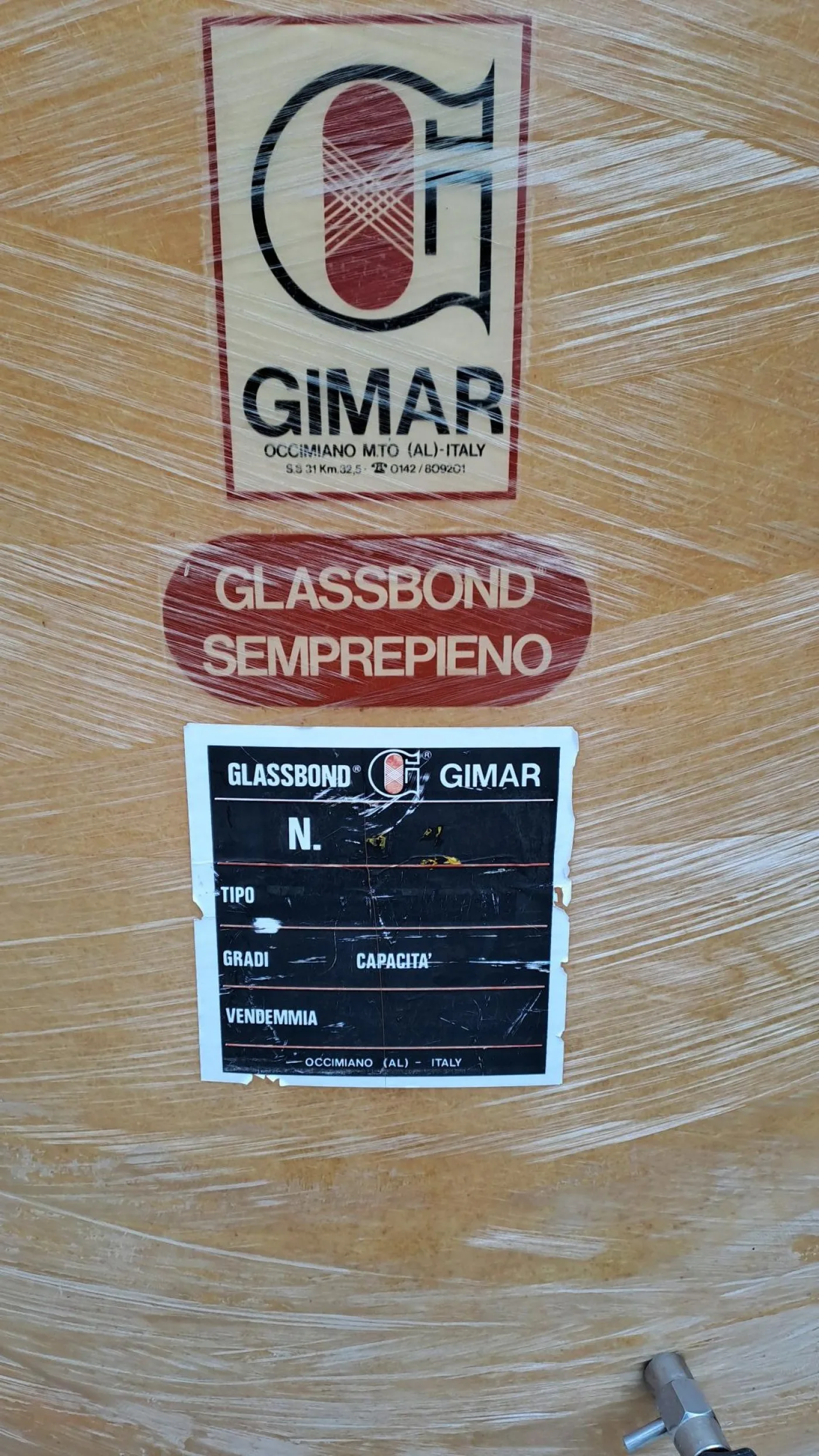 FIBERGLASS TANK VARIABLE CAPACITY FIRM GIMAR, CAPACITY HL 35 ABOUT, SECOND-HAND EQUIPMENTS - 4