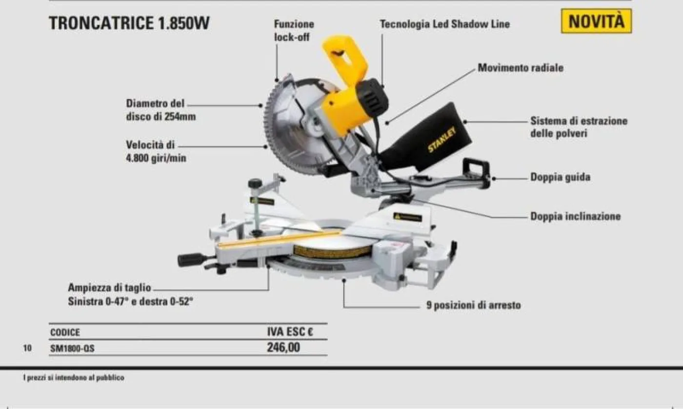 TRONCATRICE DEWALT MOD. SM1800-QS - 2