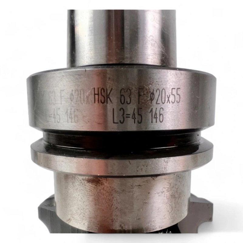 HSK 63 F Spannzangenfutter mit Bohrungsaufnahme und Duplex HW Profilfräser D=63 mm L=36 mm