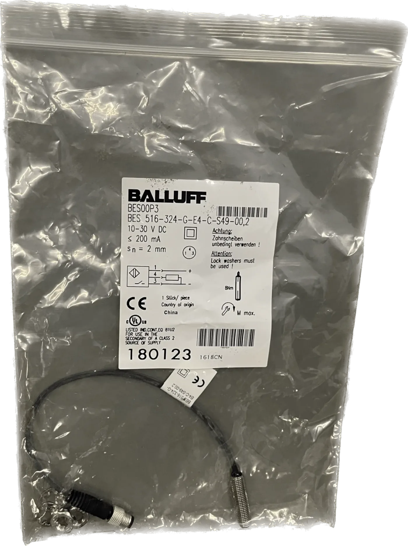 BALLUFF Induktive Standardsensoren mit Vorzugstypen BES 516-324-G-E4-C-S49-00,2 - 1