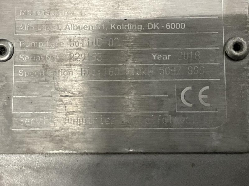 2018 Alfa Laval Alfa Laval SOLIDC-2 Stainless Steel Contact Parts Volute Centrifugal Pump