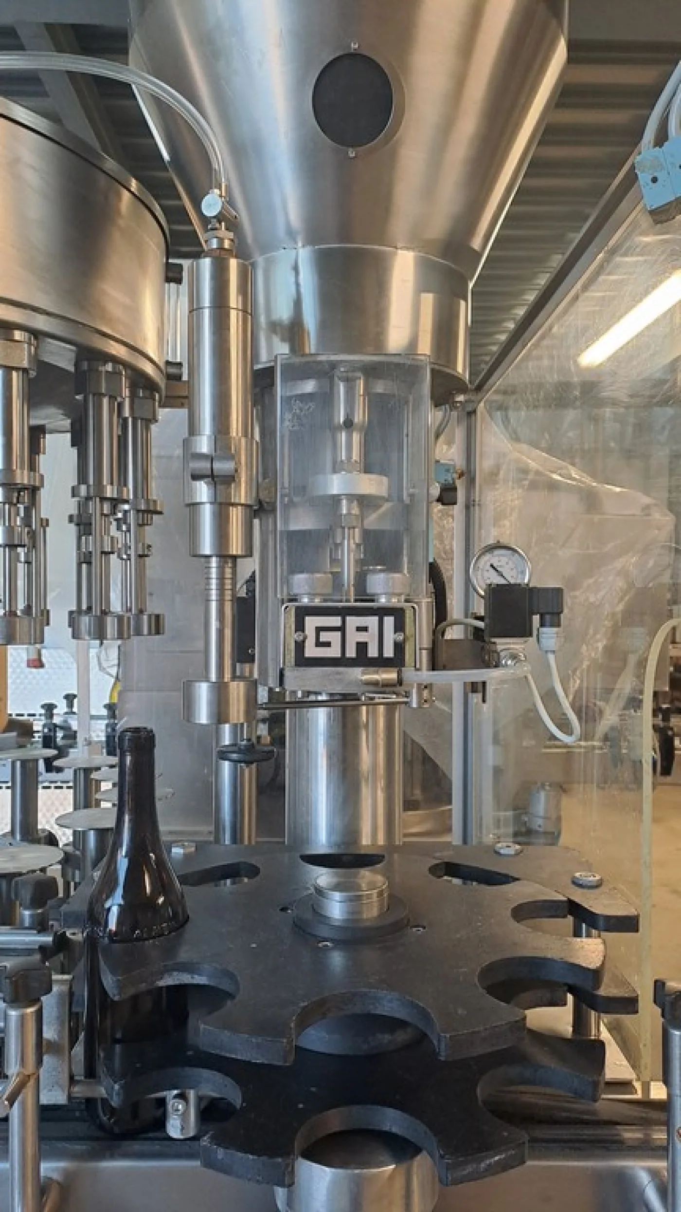 MONOBLOCK GAI 16/1 IN STAINLESS STEEL, WITH CONVEYOR BELT AND BOTTLE FINAL PLATE, SECOND-HAND MACHINE - 8