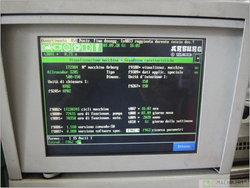1998 ARBURG 320S 500-150 IN0158