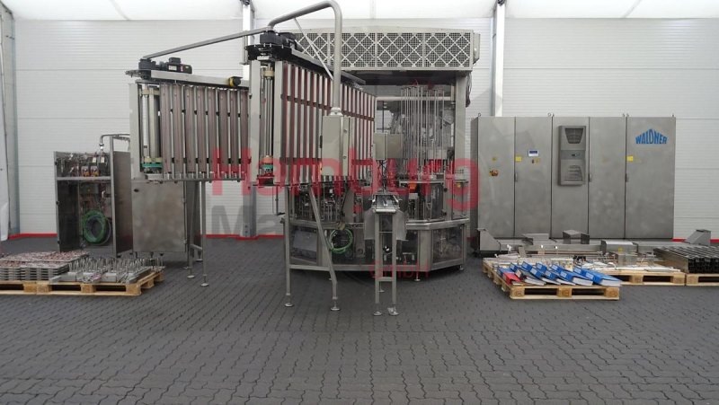 Aseptic cup filling, sealing and snap cap machine - Waldner Dosomat 16.6AS