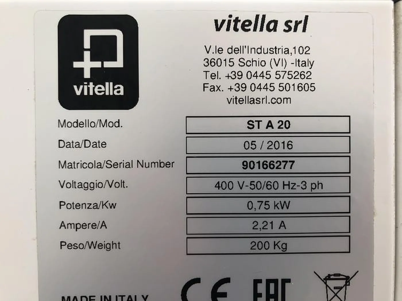 Vitella STA20, 20 piece hydraulic dough divider - 2