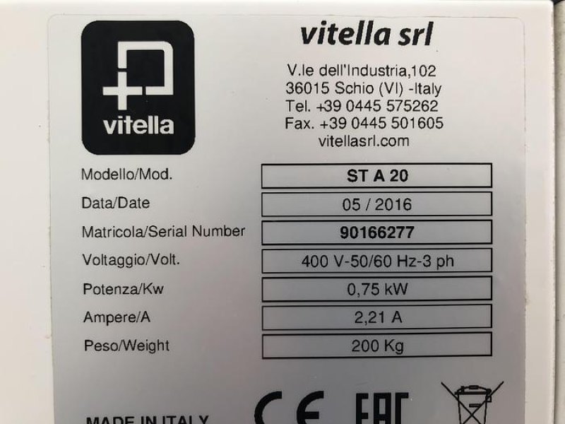 Vitella STA20, 20 piece hydraulic dough divider