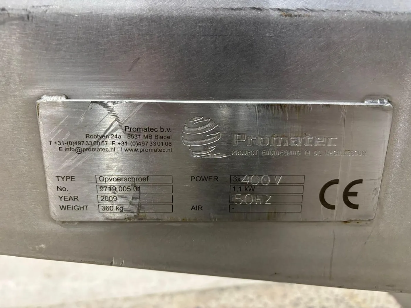 2009 Promatech B.V. Opvoerschroef - 8