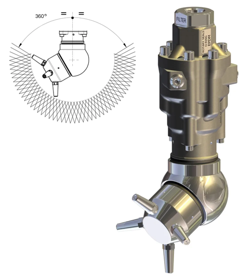 AUTOMATIC ROTARY HEAD FOR CLEANING TANKS NEW EQUIPMENT