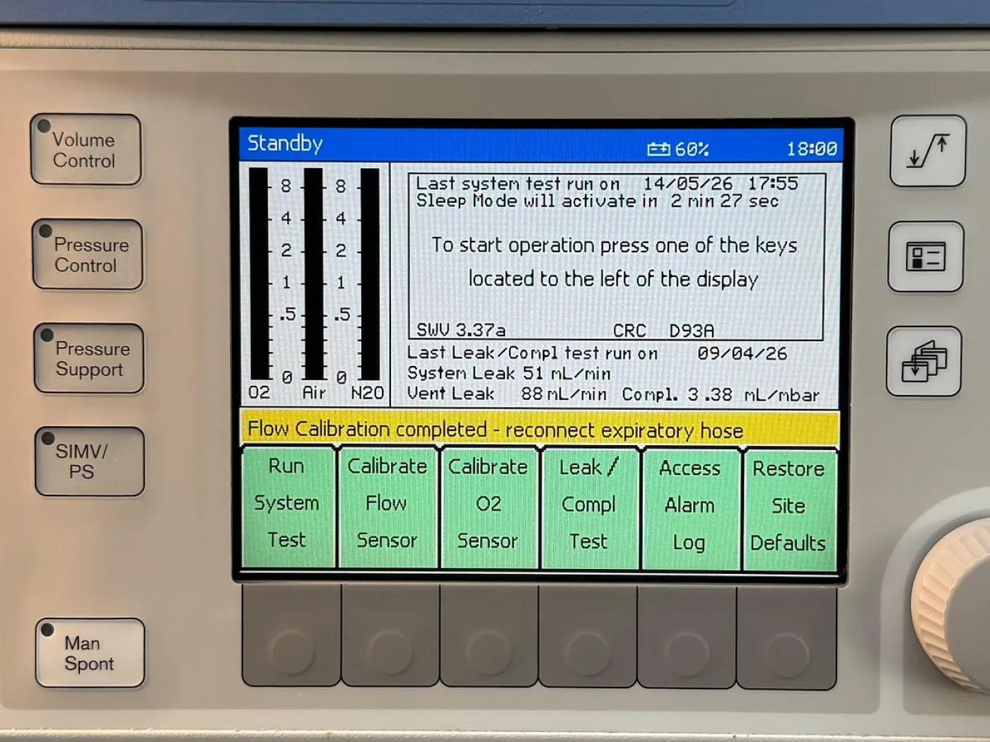 Dräger Fabius Tiro YOM: 2011 Include GE B650 Patient Monitor YOM: 2013 With SPO2 & ECG Cables - 8