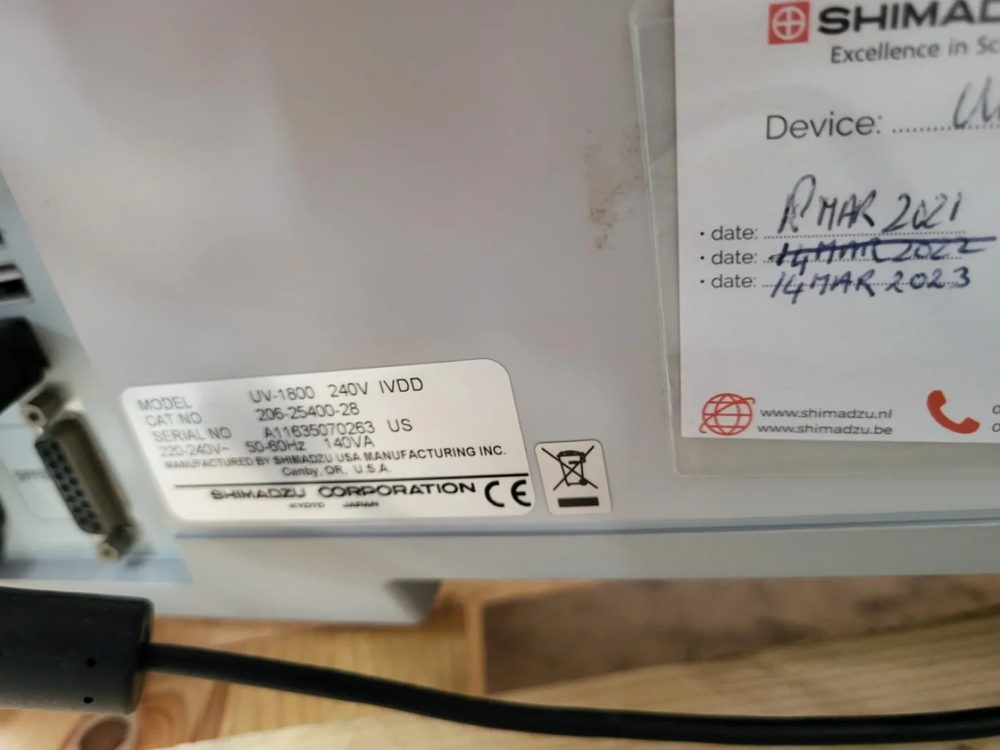 New arrival Shimadzu UV-1800 spectrophotometer - 2