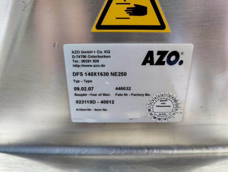 AZO DFS 140x1630 NE250 - Horizontal screw conveyor