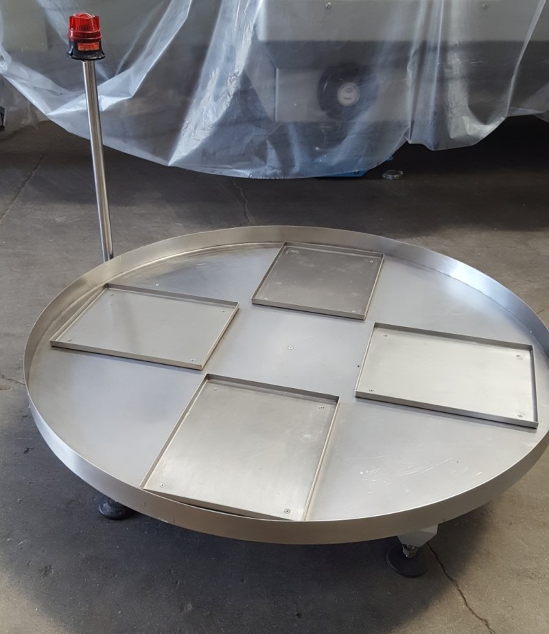 TAVOLO BASSO ROTANTE IN ACCIAIO INOX – DIAM. 1000