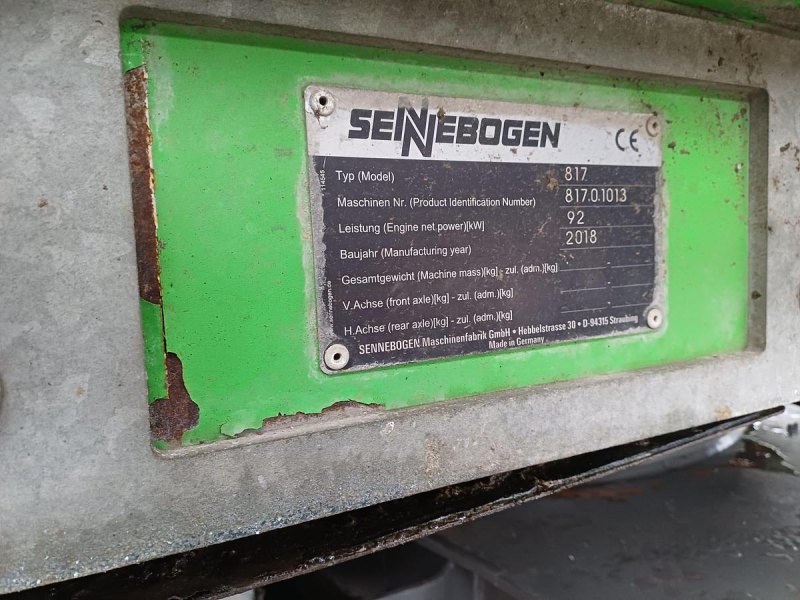 2018 SENNEBOGEN 817 E Compact Waste Material Handler