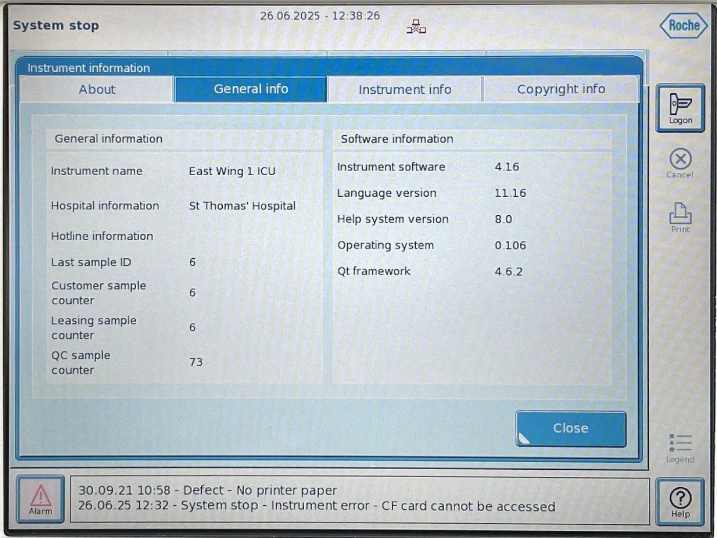 Roche Cobas b 123 (4) POC system YOM: 2020 - 7