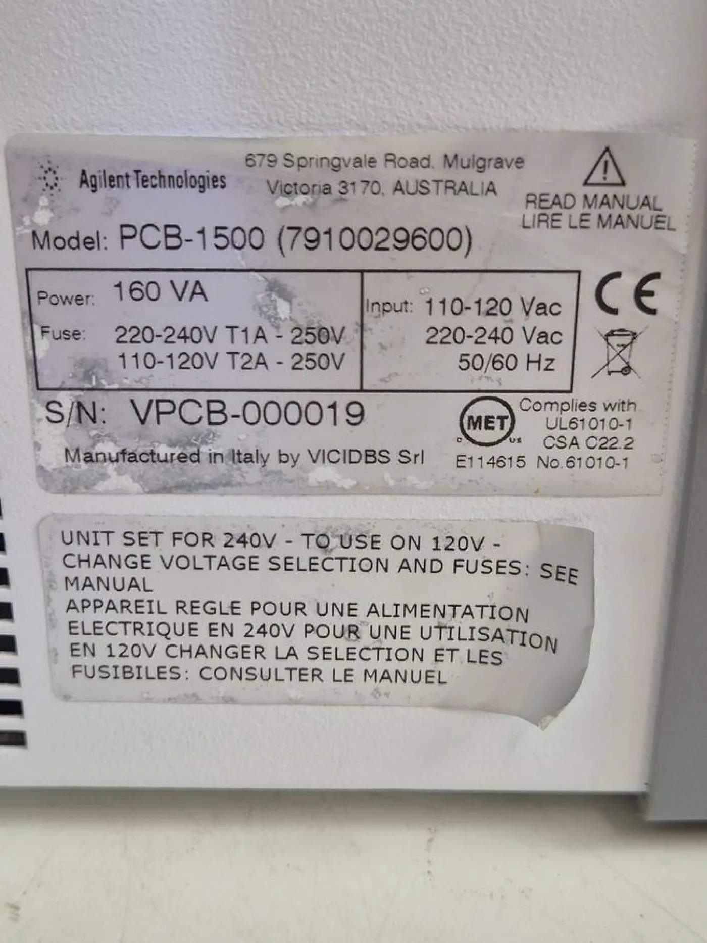 Agilent PCB1500 Water Peltier System - 6