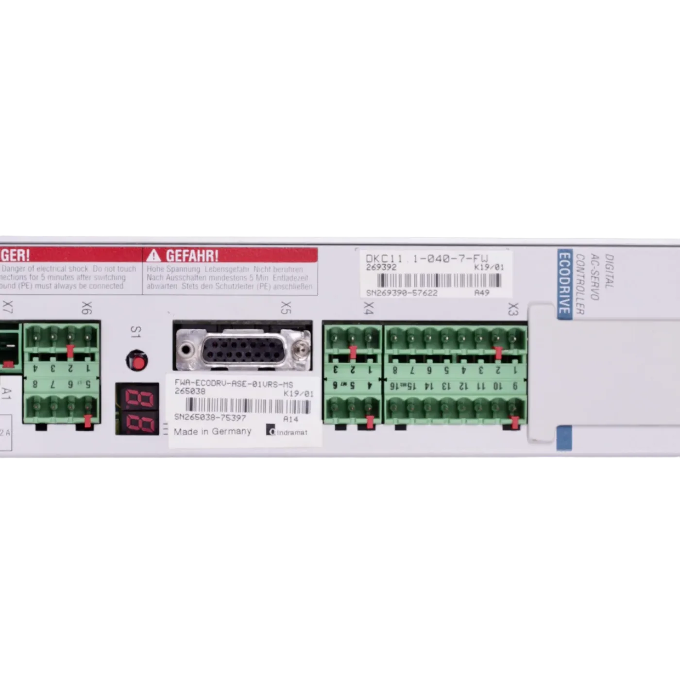 Indramat Rexroth FWA-ECODRV-ASE-SE-01VRS-MS 265038 SN 2265038-75397 - 3