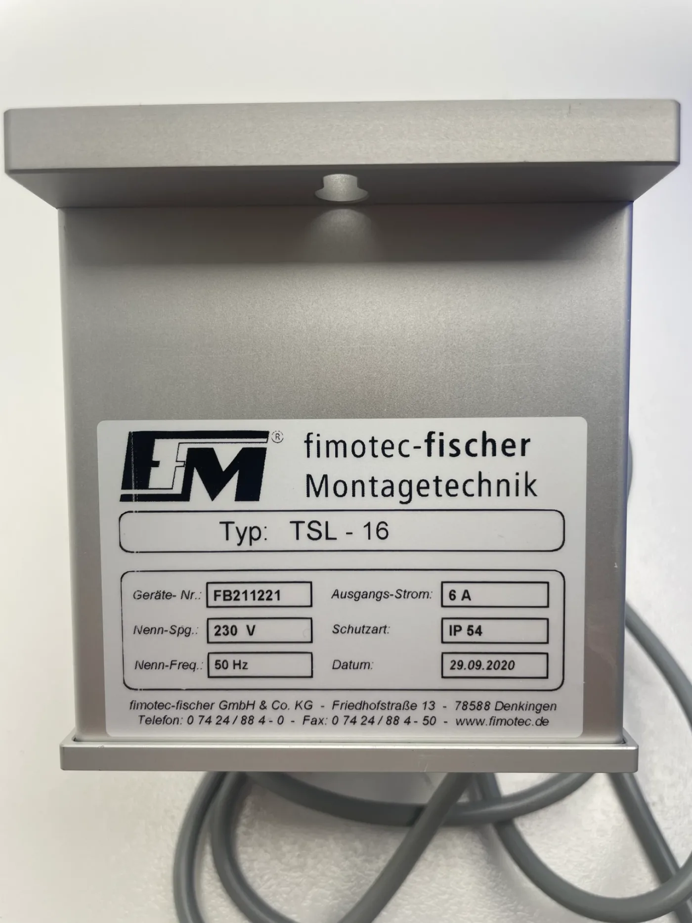 Fimotec-fischer Montagetechnik Phasenanschnittsteuergerät TSL-16 - 2