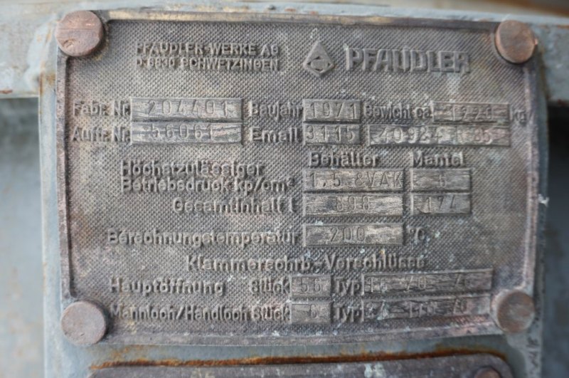 Pfaudler-werke T800 - Mild Steel Reactor