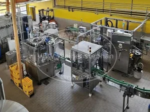 Glass bottle filling line