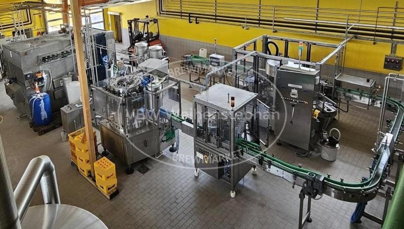 Glass bottle filling line