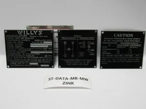 Dataplaat set, zinc