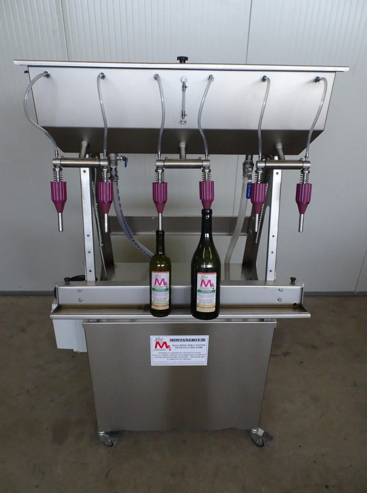 SEMI-AUTOMATIC IN-LINE FILLER 6 NOZZLES WITH PUMP, ELECTRIC PANEL AND PROBES NEW MACHINE - 8