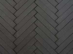 Rechtop gestraat Straatbaksteen Cendre getrommeld