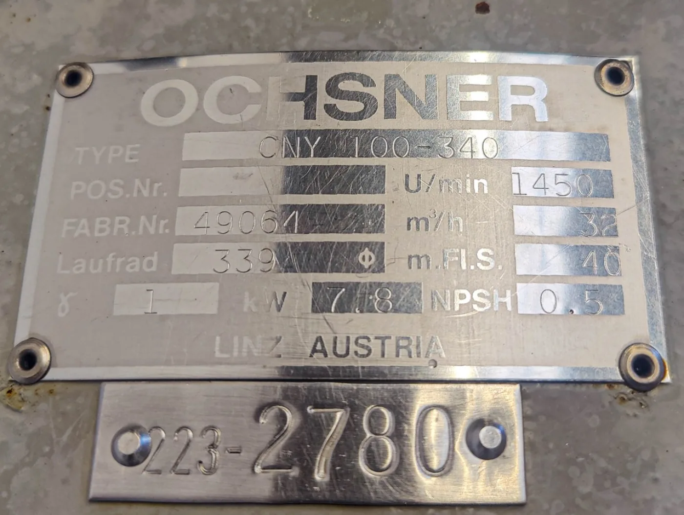 Ochsner CNY 100-340 - Centrifugal Pump - 6