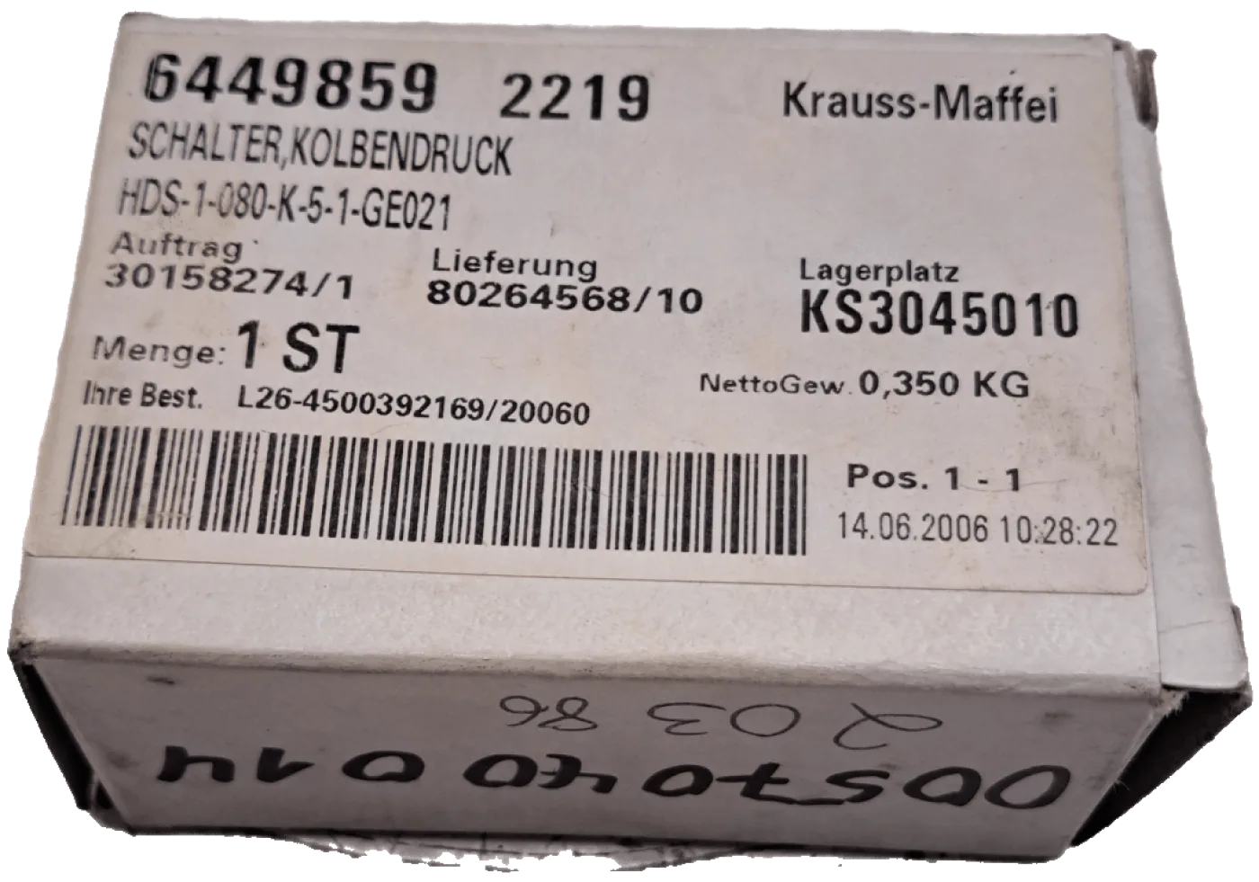 KraussMaffei Druckschalter 6449859 - 1