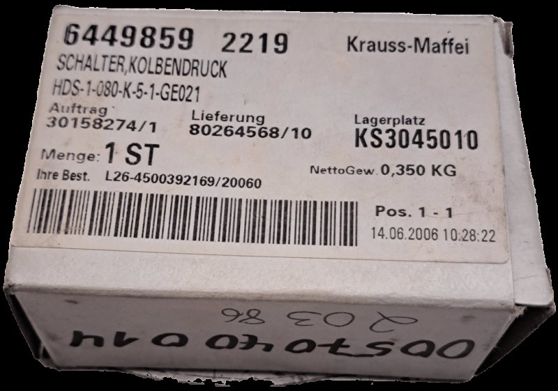 KraussMaffei Druckschalter 6449859