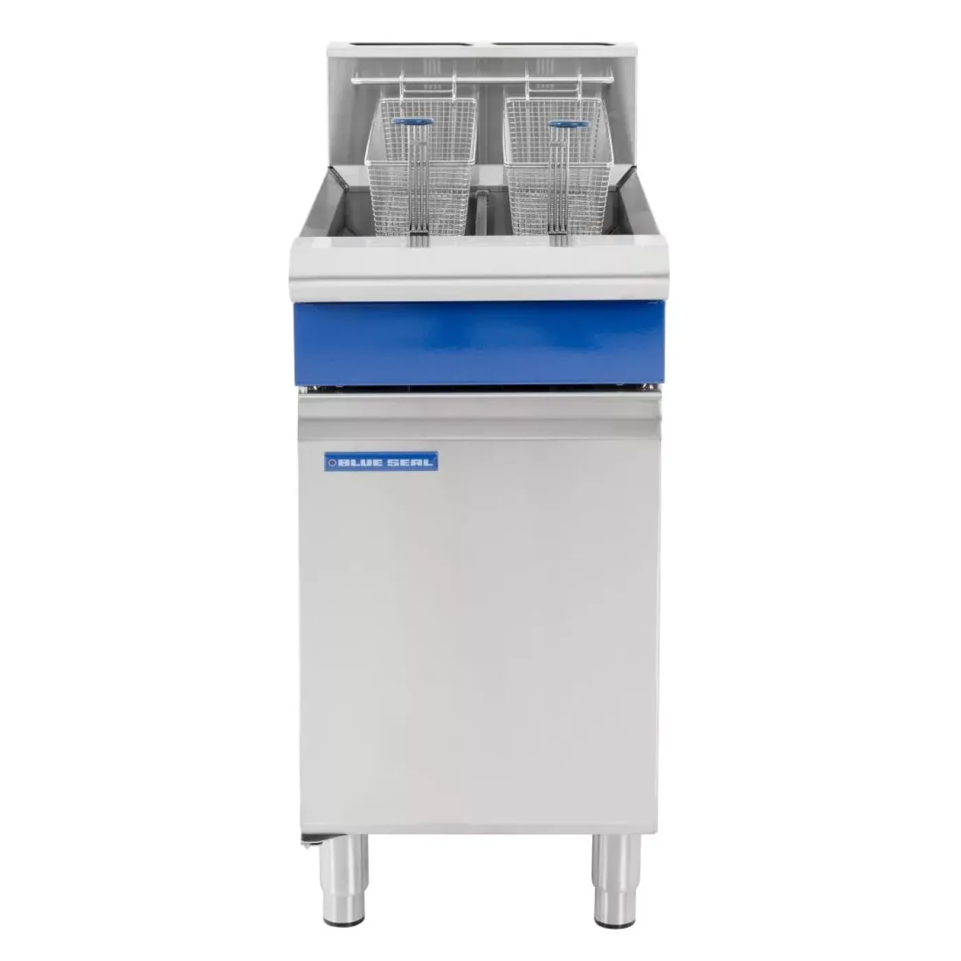 Blue Seal Twin Tank Twin Basket Free Standing Natural Gas Fryer GT46 - islandcatering - 2