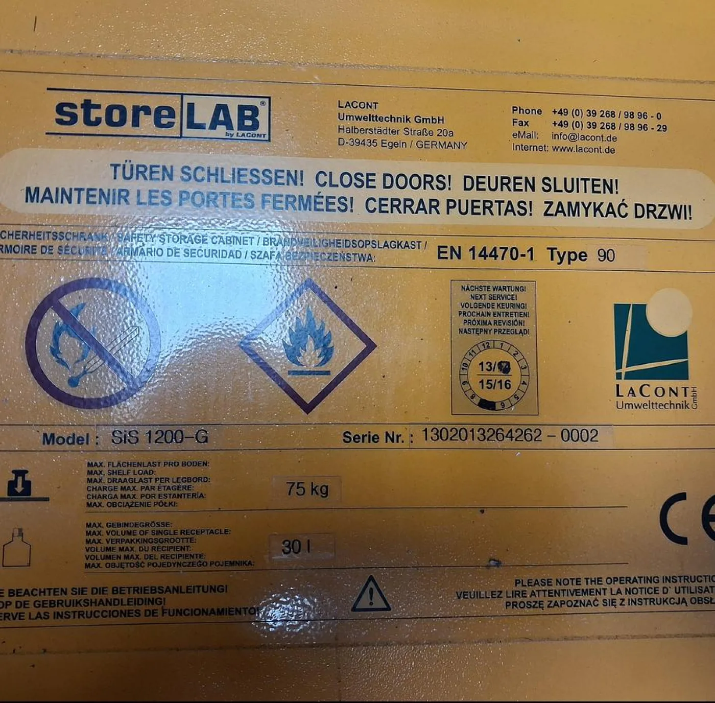 LACONT Sicherheitsschrank storeLAB SiS 1200-G - 3