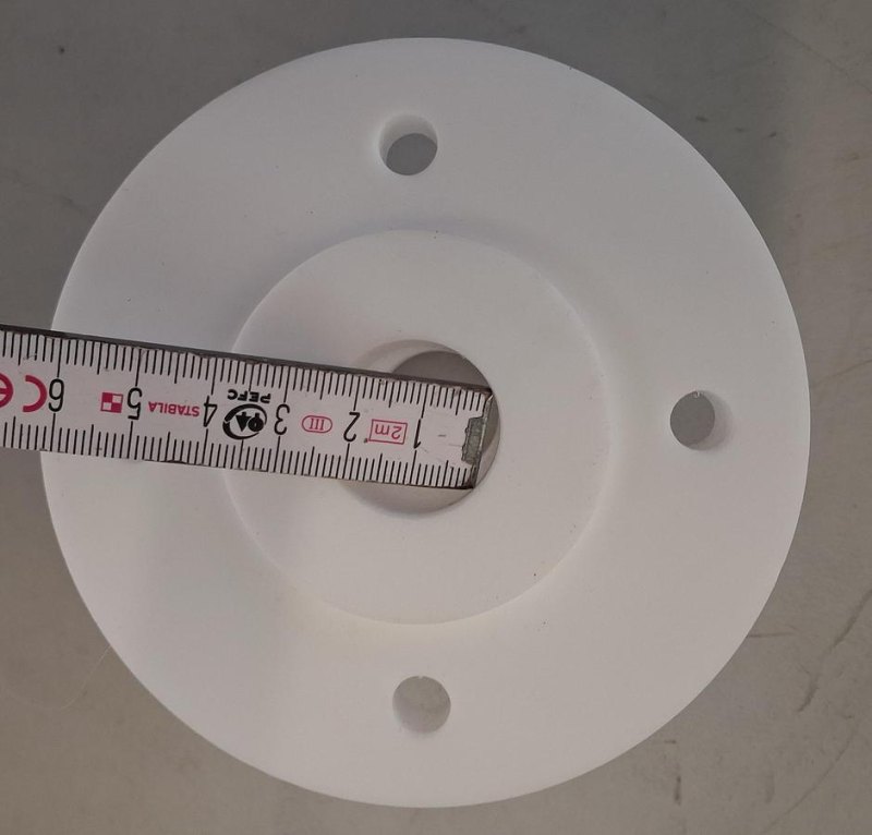 Normag PTFE-Flanschadapter Typ PA25TC25 für den Anschluss von DN 25 Rohrsystemen an Tri-Clamp 1” (25,4 mm)
