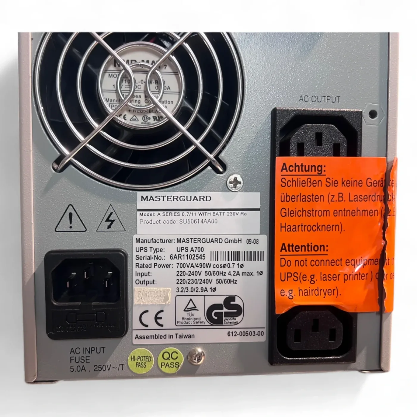HOMAG MASTERGUARD UPS Modul A700 mit 700 VA Ausgangsleistung Art.-Nr. SU50614AA00 - 7