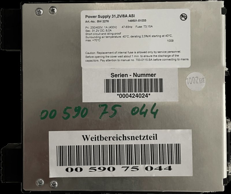 Bihl+Wiedemann ASi Weitbereichsnetzteil 8 A