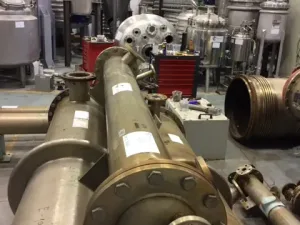USED TUBULAR EXCHANGER 3 M2 STAINLESS STEEL