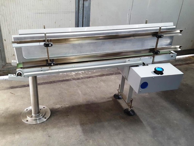 NASTRO TRASPORTATORE A TAPPETO IN ACCIAIO INOX DOPPIA GUIDA
