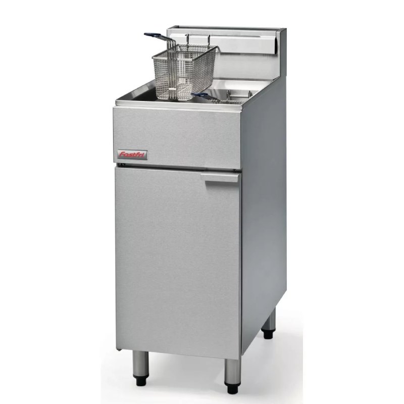 Blue Seal Fastfri Single Tank Twin Basket Free Standing Propane Gas Fryer FF18 - islandcatering
