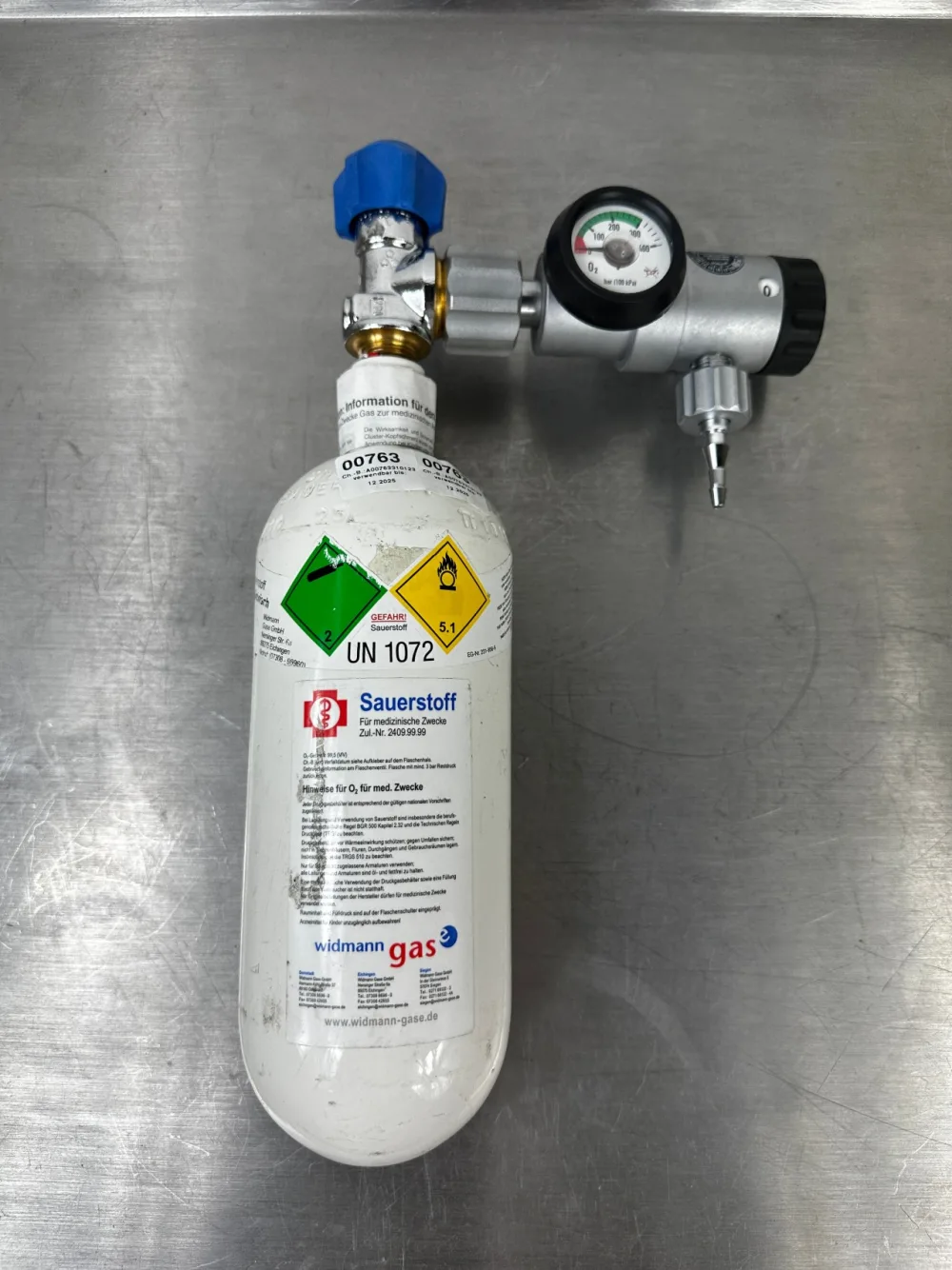 Widmann Falke UN1072 Sauerstoffflasche