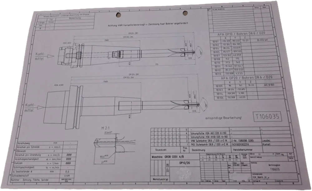 Komet PKD Stufenbohrer D8.6 / D20 z=2 IK
