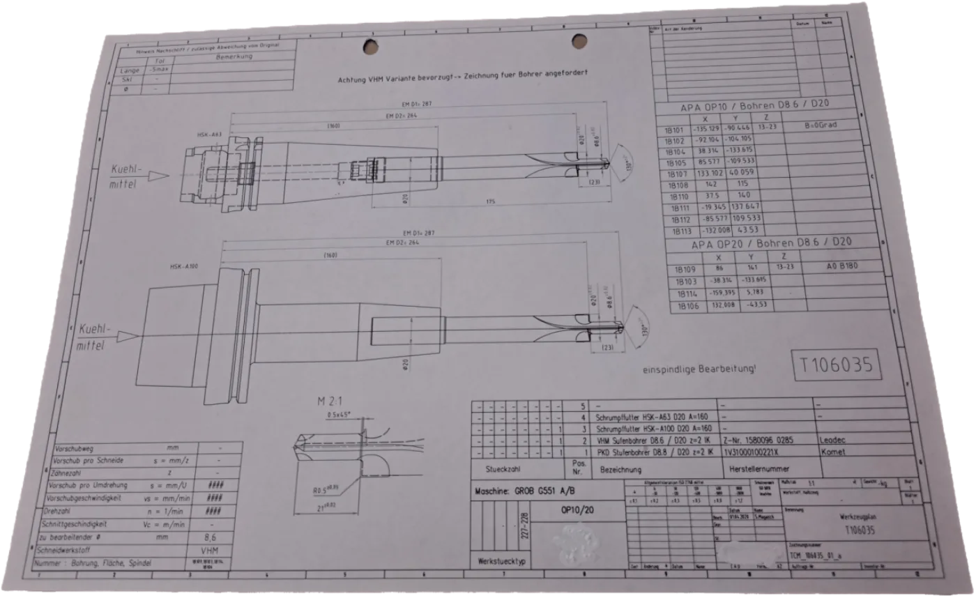 Komet PKD Stufenbohrer D8.6 / D20 z=2 IK - 1