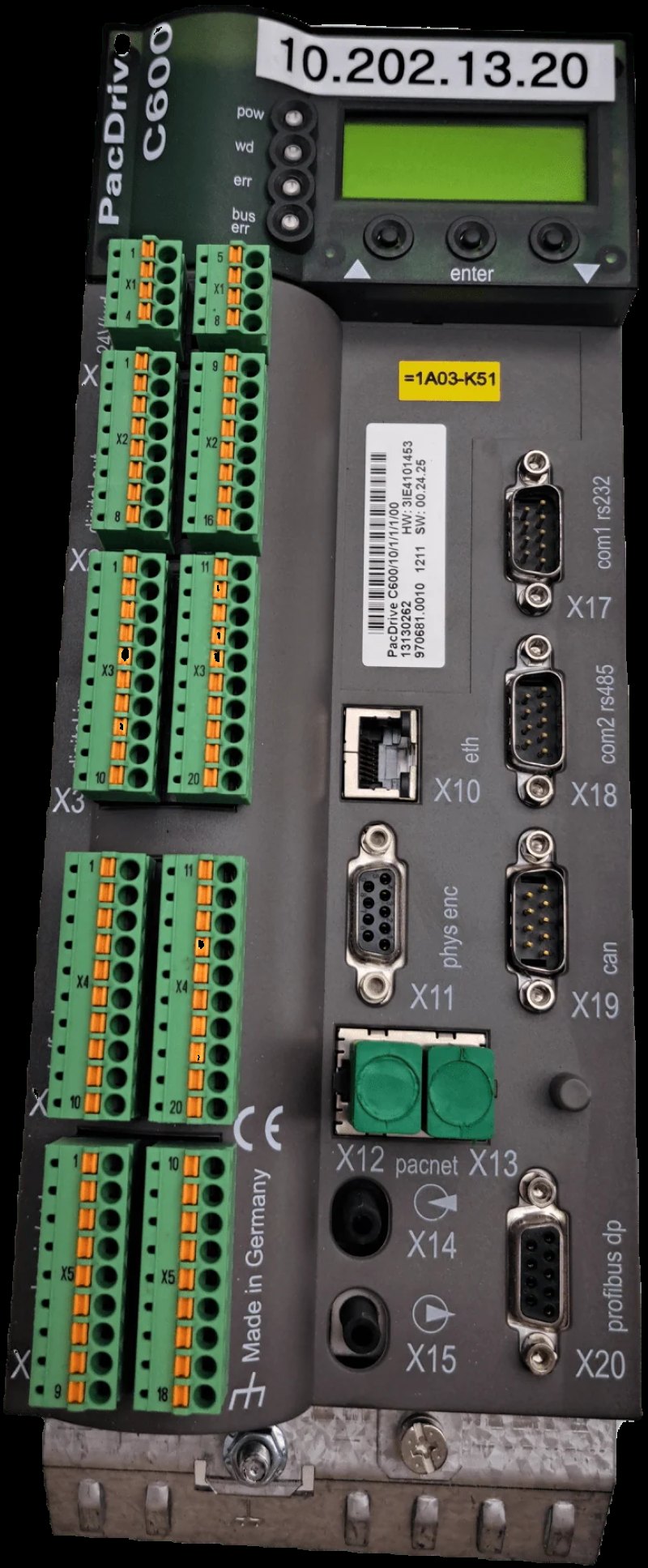 Schneider Elektric Drives - C600 PAC DRIVE SERVO CONTROLLER PacDrive C600/10/1/1/1/00