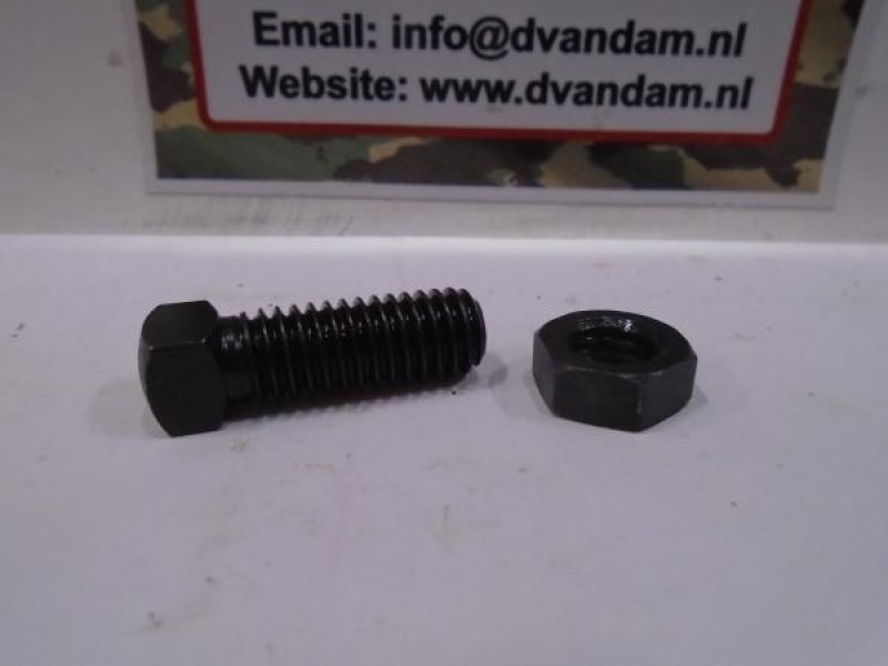 Afdrukbout met borgmoer voor steekas