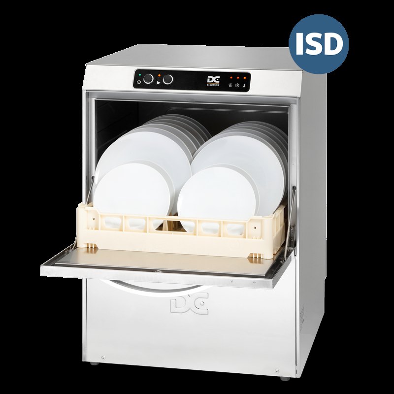 DC SD50ISD Standard Range 500mm Basket Frontloading Commercial Dishwasher with Integral Water Softener & Drain Pump 18 Plates - islandcatering