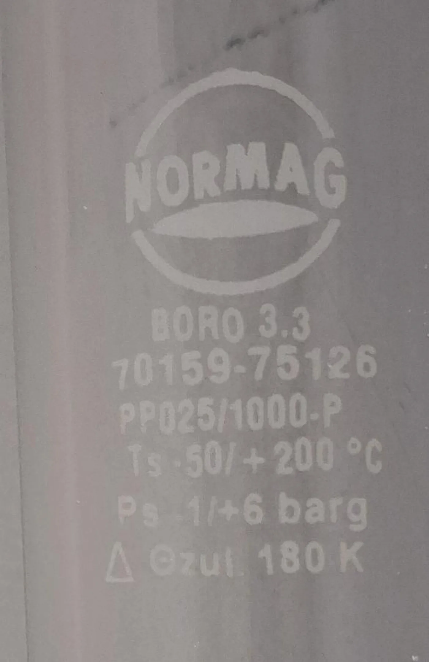 Normag-Glasrohr vom Typ PP025/1000-P DN25, 1000 mm - 2