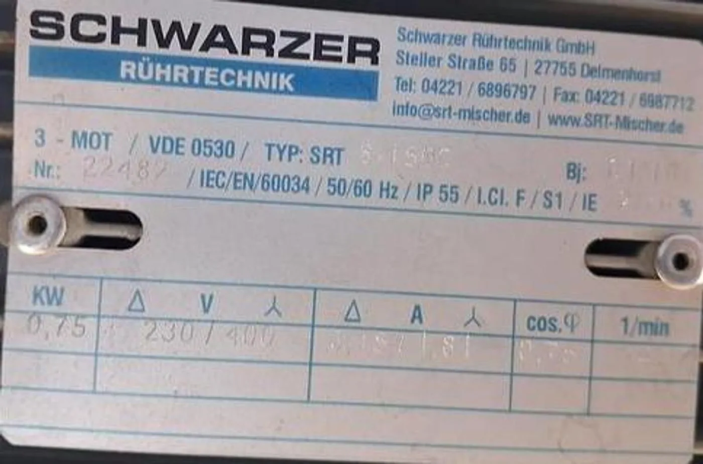 Schwarzer Rührtechnik Tank Agitator with Stainless Steel Propeller Mixer - 5